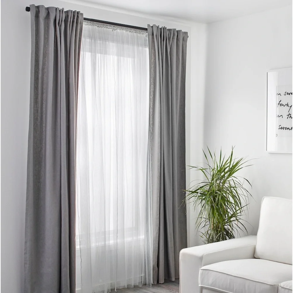 NIP IKEA LILL Lace Sheer Net curtains, 1 pair, white, 110x98